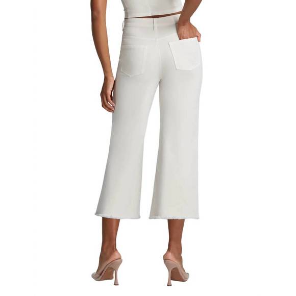 NEW COMMANDO do it all denim high-rise cropped wide leg jean in porcelain - Picture 2 of 2